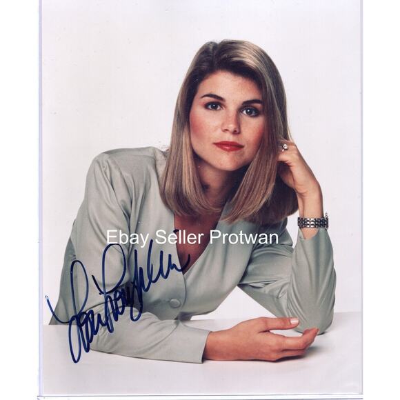 LORI LOUGHLIN SIGNED AUTOGRAPH 8X10 PHOTO COA - AUNT BECKY FULL HOUSE BABE 90210